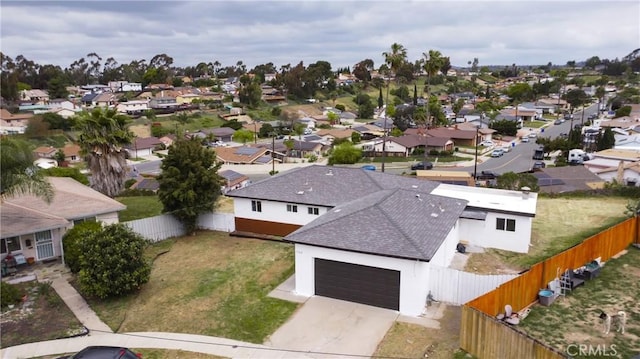 bird's eye view with a residential view