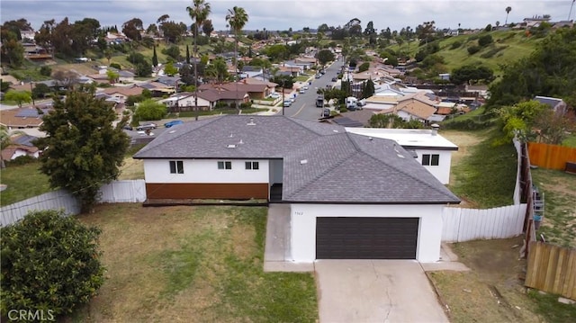 drone / aerial view featuring a residential view