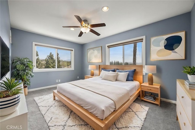 4820 Via Corzo, Yorba Linda, CA 92886 - carpeted bedroom with recessed lighting and ceiling fan
