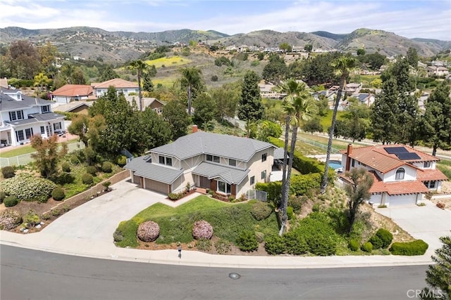 4820 Via Corzo, Yorba Linda, CA 92886 - aerial view of residential area with a mountainous background