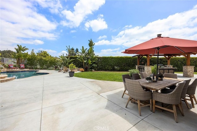 4820 Via Corzo, Yorba Linda, CA 92886 - view of patio / terrace featuring a gazebo and outdoor dining area
