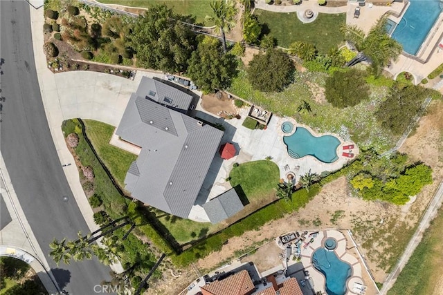 4820 Via Corzo, Yorba Linda, CA 92886 - aerial view of property's location featuring a pool area