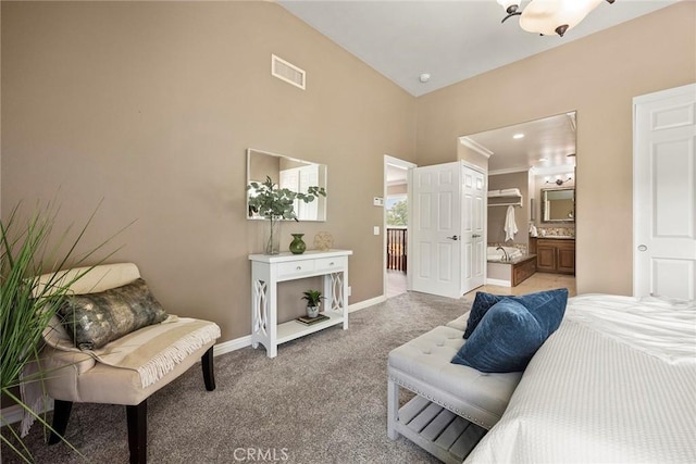 4820 Via Corzo, Yorba Linda, CA 92886 - carpeted bedroom with baseboards and ensuite bath