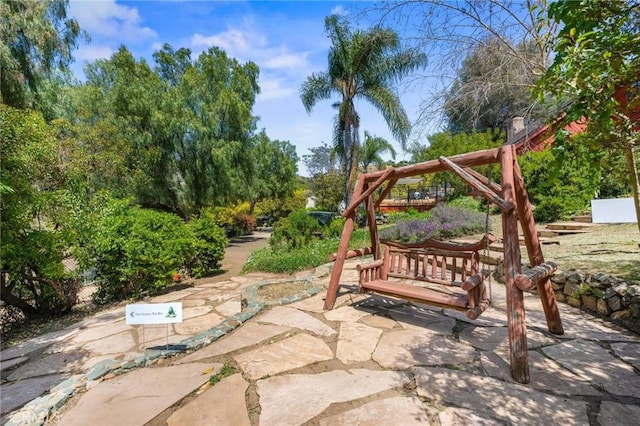 view of patio with a gazebo