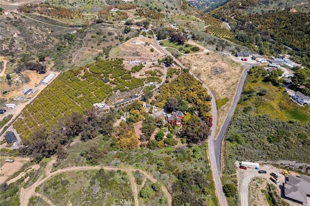 bird's eye view featuring a rural view