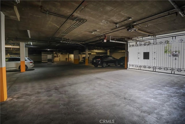 view of parking garage