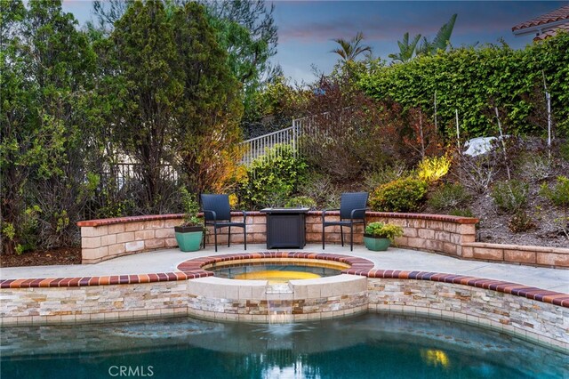 5005 Stonehaven Dr, Yorba Linda, CA 92887 - view of pool with a patio and an in ground hot tub