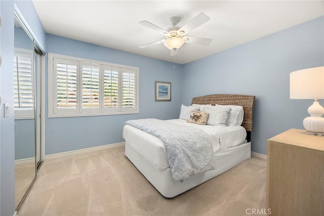 5005 Stonehaven Dr, Yorba Linda, CA 92887 - carpeted bedroom with ceiling fan, a closet, and baseboards