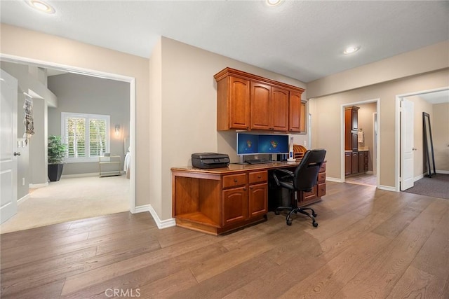 5005 Stonehaven Dr, Yorba Linda, CA 92887 - office with light wood finished floors, recessed lighting, and baseboards