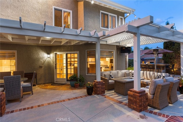 5005 Stonehaven Dr, Yorba Linda, CA 92887 - view of patio / terrace featuring a pergola and an outdoor living space