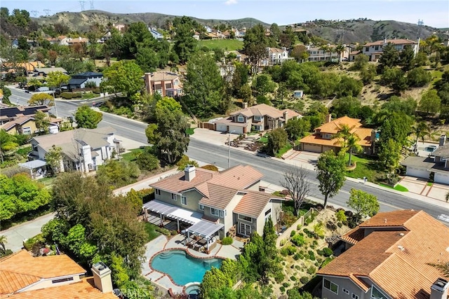 5005 Stonehaven Dr, Yorba Linda, CA 92887 - drone / aerial view with a mountain view and a residential view