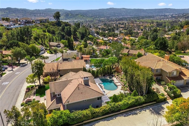 5005 Stonehaven Dr, Yorba Linda, CA 92887 - aerial view featuring a mountain view and a residential view