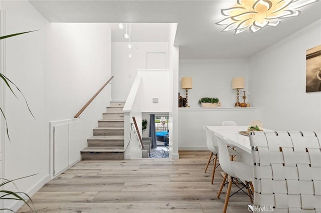 13461 Whittier Ln, Garden Grove, CA 92844 - interior space with stairs and wood finished floors