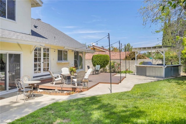2871 N Wyngate Rd, Orange, CA 92867 - view of patio / terrace with a deck and fence