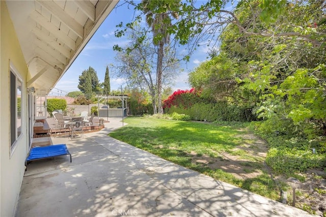 2871 N Wyngate Rd, Orange, CA 92867 - view of yard featuring a patio, fence, and a pergola