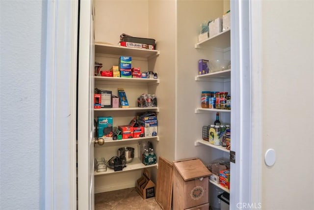 view of storage area