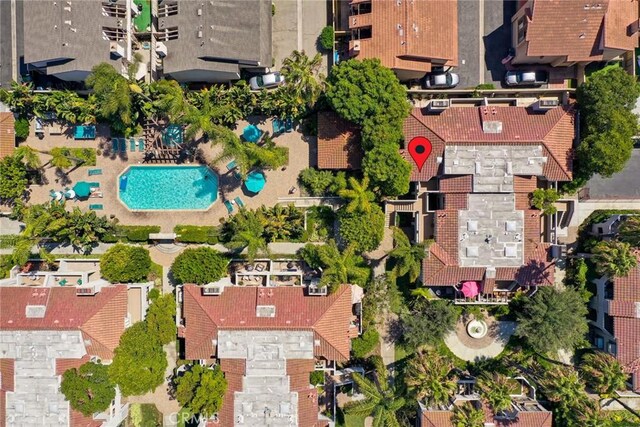 4752 Tiara Dr Unit 103, Huntington Beach, CA 92649 - drone / aerial view of a pool area