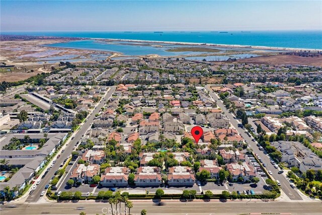 4752 Tiara Dr Unit 103, Huntington Beach, CA 92649 - aerial view of property and surrounding area featuring a nearby body of water and nearby suburban area