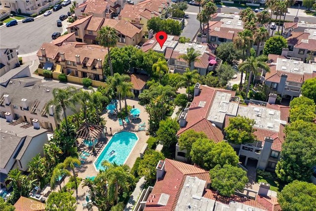 4752 Tiara Dr Unit 103, Huntington Beach, CA 92649 - aerial view of residential area with a pool