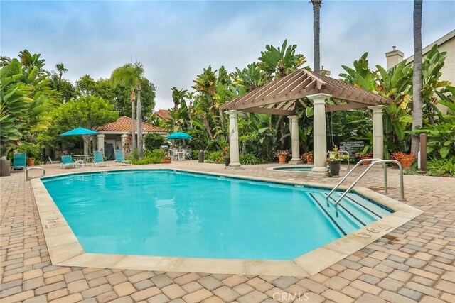 4752 Tiara Dr Unit 103, Huntington Beach, CA 92649 - community pool featuring a gazebo, a patio, and a community hot tub