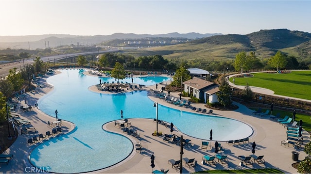 pool featuring a mountain view