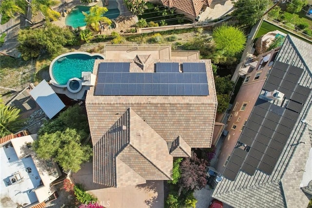28846 Yosemite Pl, Canyon Lake, CA 92587 - drone / aerial view of a pool area
