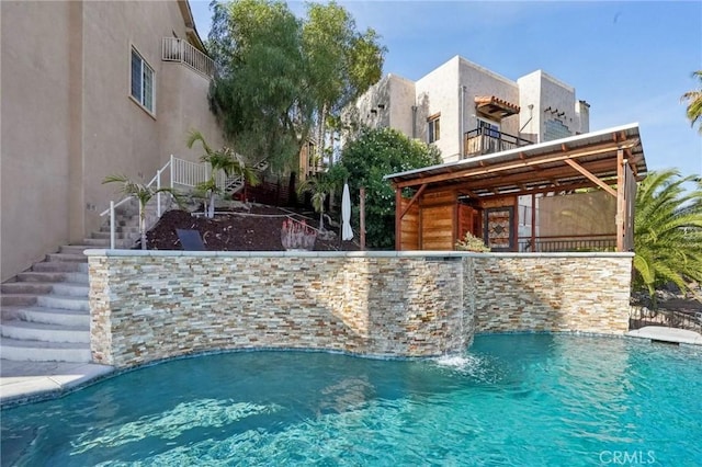 28846 Yosemite Pl, Canyon Lake, CA 92587 - outdoor pool with stairway