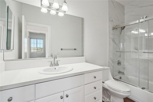28846 Yosemite Pl, Canyon Lake, CA 92587 - full bath with vanity and combined bath / shower with glass door