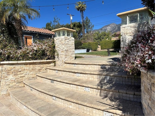details with a mountain view