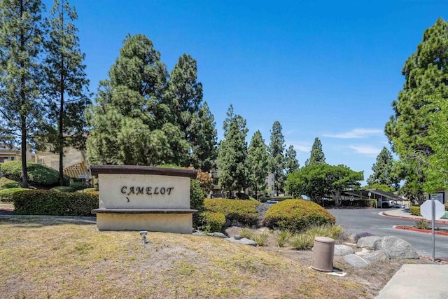 view of community sign