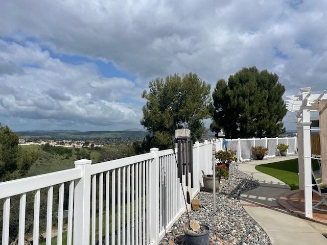 exterior space featuring fence