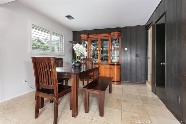 1337 Oakheath Dr, Harbor City, CA 90710 - dining space featuring light tile patterned flooring, visible vents, and baseboards
