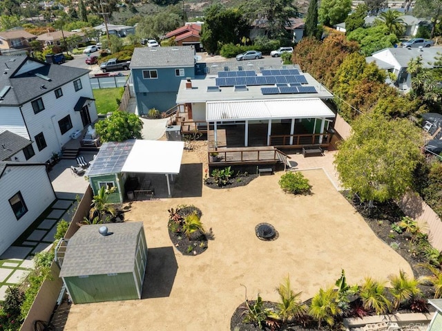 aerial view with a residential view