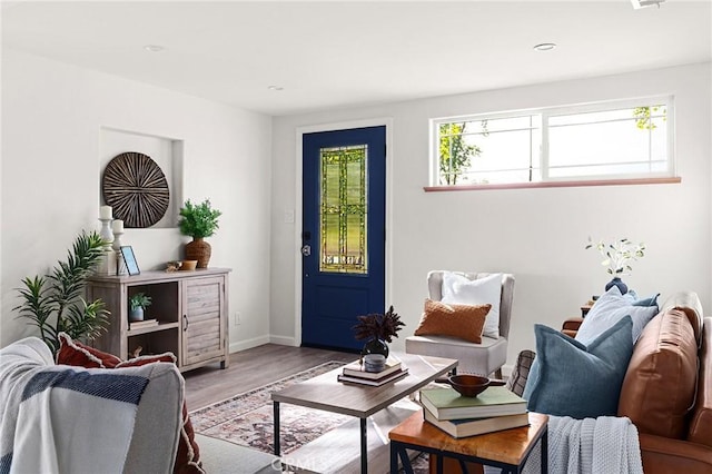 5222 Foster Rd, Paradise, CA 95969 - living area with recessed lighting, baseboards, and wood finished floors