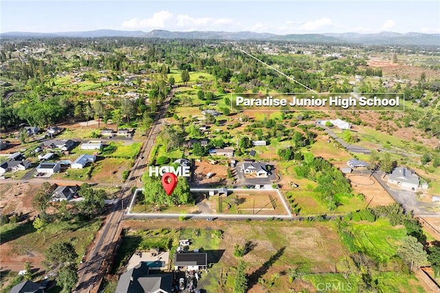 5222 Foster Rd, Paradise, CA 95969 - aerial view featuring a residential view and a mountain view