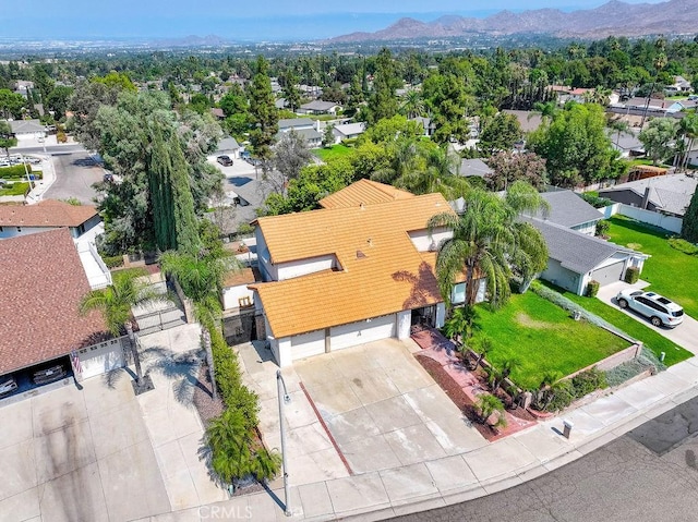2161 Stonefield Pl, Riverside, CA 92506 - bird's eye view featuring a mountain view and a residential view