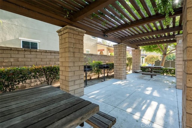 54 Revell Cir, Buena Park, CA 90620 - view of patio with a pergola and fence