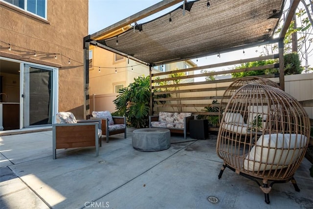 54 Revell Cir, Buena Park, CA 90620 - view of patio / terrace with an outdoor hangout area and fence