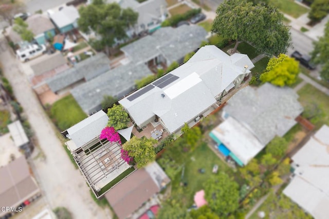 drone / aerial view with a residential view