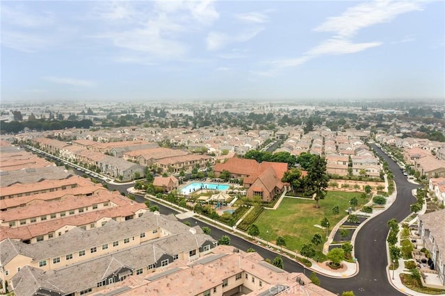 aerial view with a residential view