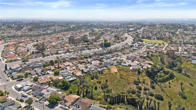 bird's eye view with a residential view