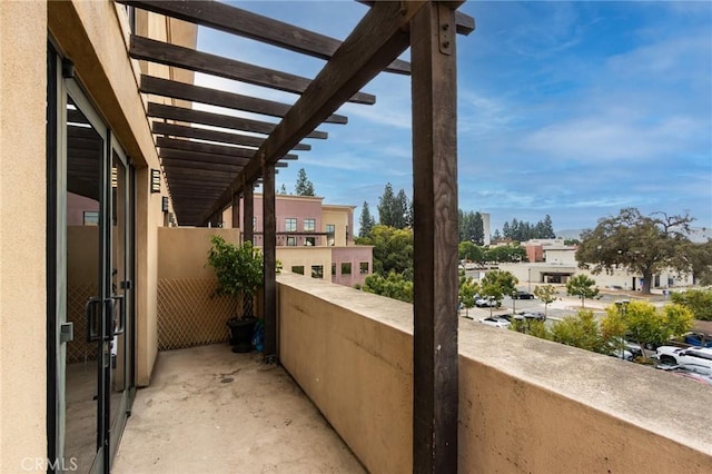 balcony with a pergola