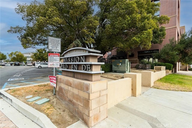 exterior space with uncovered parking