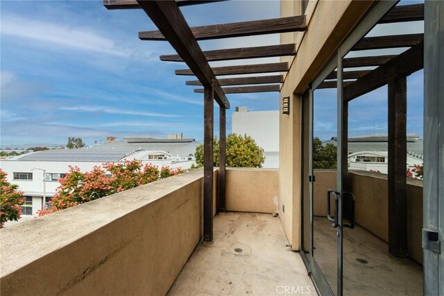 balcony with a pergola