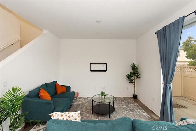 living room featuring wood finished floors