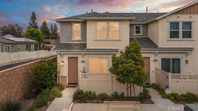 1353 Clary Ct, Upland, CA 91786 - multi unit property featuring stucco siding, fence, and roof with shingles