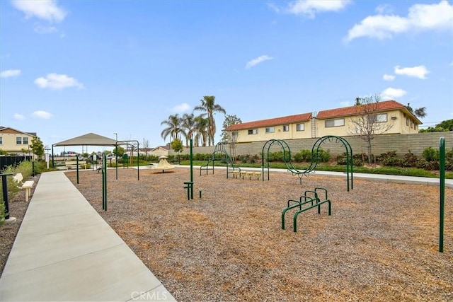 community playground featuring fence