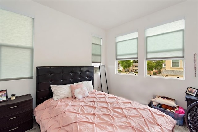 bedroom with carpet floors