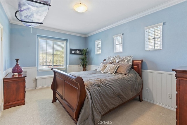 28 Malibu, Irvine, CA 92602 - bedroom with wainscoting, radiator, light colored carpet, multiple windows, and ornamental molding
