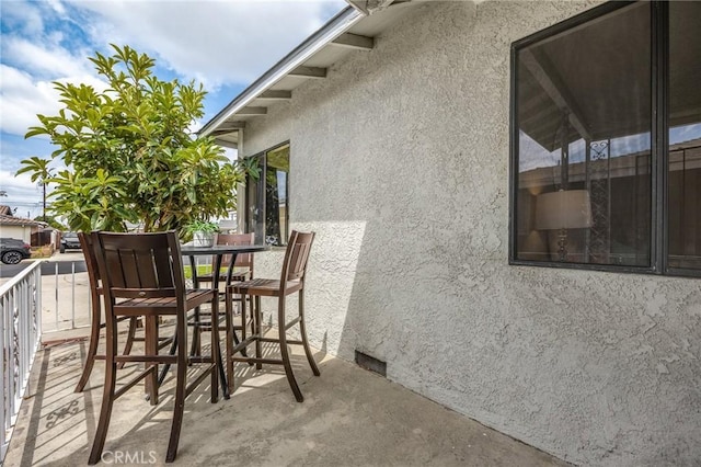 exterior space featuring visible vents